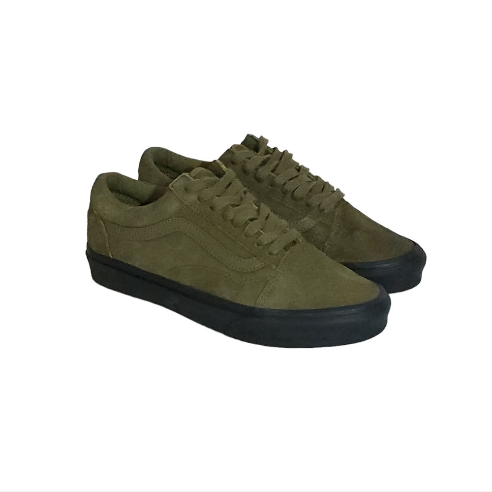 Vans Old Skool Military Olive Black Skate Shoes Sneakers Size 7 M or 8.5 Womens